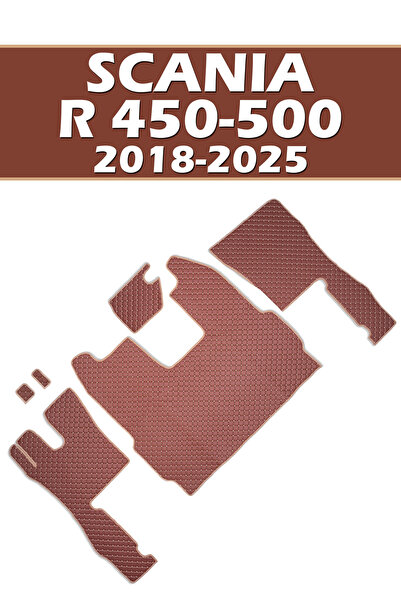 VIPTIRSHOP متوافق مع SCANIA R-450-500-540-560 (2018-2025) سجادة مبطنة بالجلد