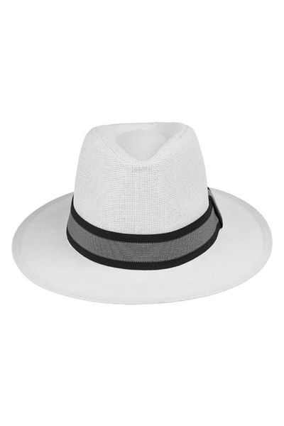 BREZIUM Summer Sun Hat for Comfort, Style, and UV Protection, White/Blue