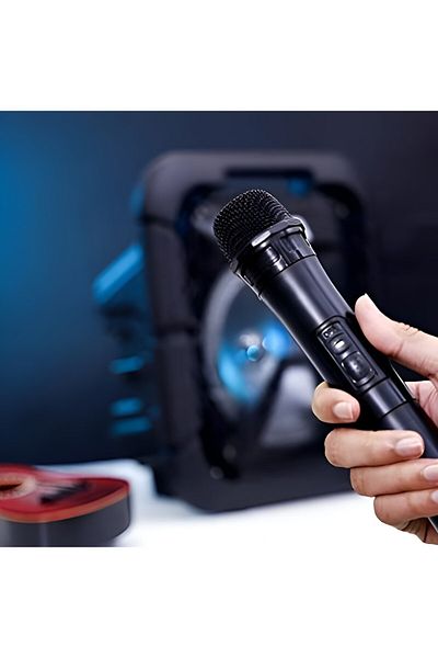 Geepas Rechargeable Professional Speaker – 30,000 W PMPO with TWS, Party LED, Mic & Remote