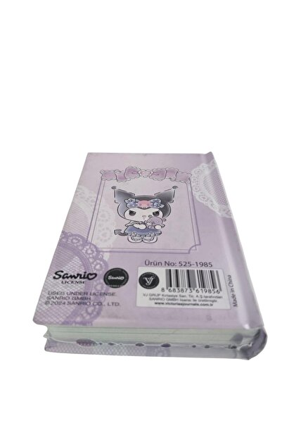 victoria journal VJ Kuromi 365 دفتر يوميات 368 صفحة بحجم A7 مع حواف فضية