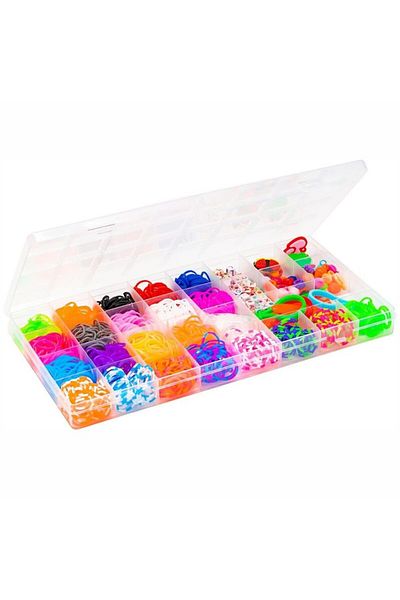 OEM Set creativ pentru copii, 1600 piese, benzi de cauciuc, elemente decorative pentru creare bratari