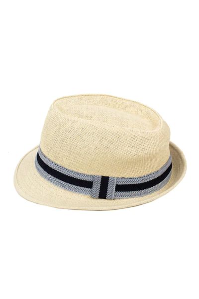 Intisimo Men's Hat, With Band, Straw, Beige
