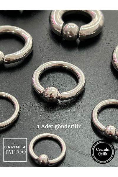 Karınca Piercing Single Ball Ring Thick Piercing Bcr Bead Ring Captive Hoop Tunnel Ear Plug Gauge