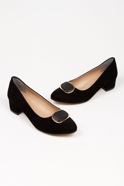 MFT AYAKKABI Women's 3 cm Buckle Short Thick Heeled Shoes