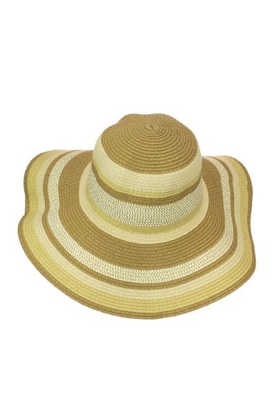 Intisimo Beach hat, Women, Circles, Beige/Brown/White