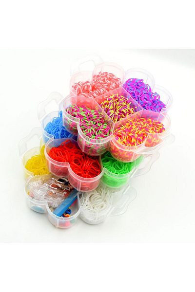 OEM Set creativ pentru copii, 3000 piese, benzi de cauciuc, elemente decorative pentru creare bratari