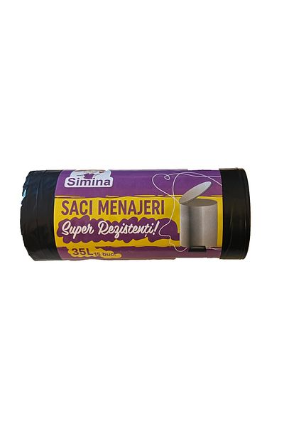 Simina Super resistant LDPE cleaning bags, 35l, 15 pcs