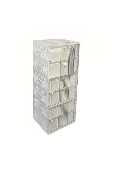 rexa Stackable Plastic Storage Bins with Lid – Closet Organizer & Drawer Box