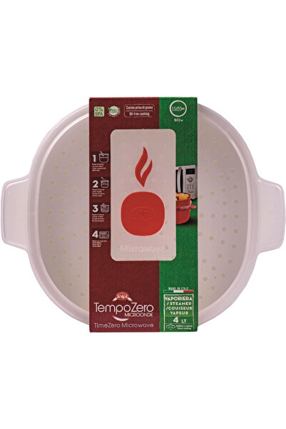 Snips BPA-Free Dishwasher Safe Dish Steamer for Microwave White 4 Liter