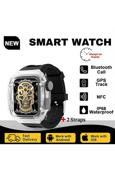 Blulory Smartwatch with NFC, Always-On Display & Health Tracking – IP68 Waterproof, Bluetooth & Long Battery