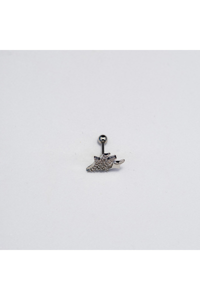 Piercing by Sever North Star Steel Piercing… Silver/Silver Color with Clear Stone (Tragus Helix Conch Flat)