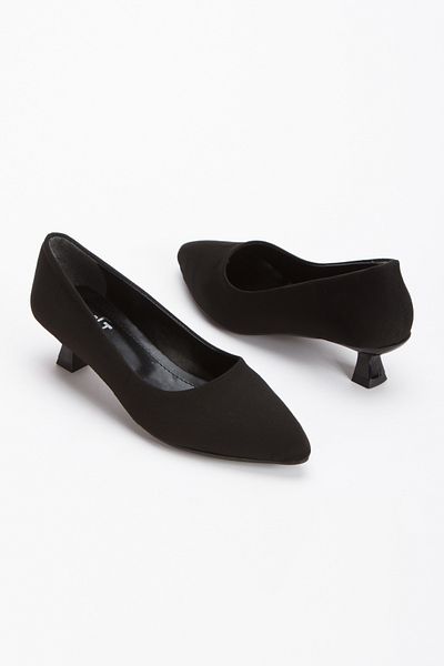 MFT AYAKKABI Women's 3 cm Heeled Pointed Toe Shoes and Bag Set
