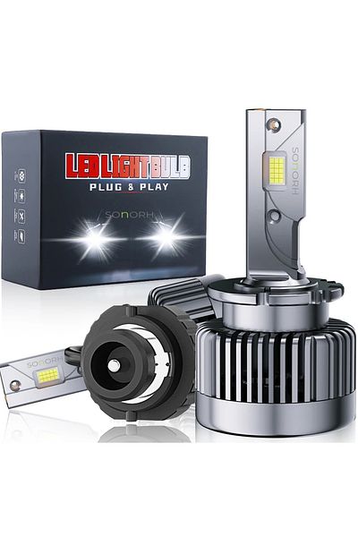 SONORH 2 Xenon LED Bulbs D2S, 150W, 25000 Lumen, Canbus Plug&Play, 6500K, For Car Headlight, SONORH