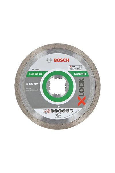 Bosch X-LOCK standard diamond disc for ceramics 125x22.23x1.6x7