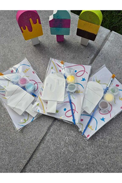 7nisan DONDURMA TAŞ BOYAYIN SETİ (3+3+4) 10 ADET/ kendin Yap,dıy,doğum Günü H...