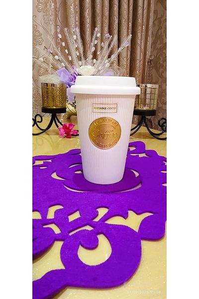 Madame Coco Grand Gold Mug White - 340 ml