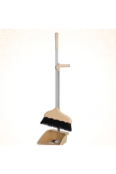 Roco Broom and Dustpan Set – Self-Standing, Clip-On, Easy Clean System