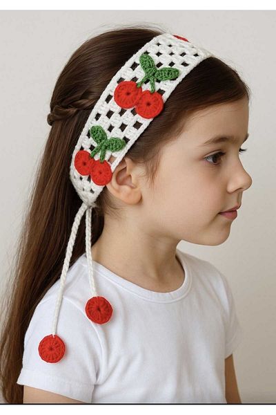No Name Atelier Design Cherry Cherries Stripe Bandana
