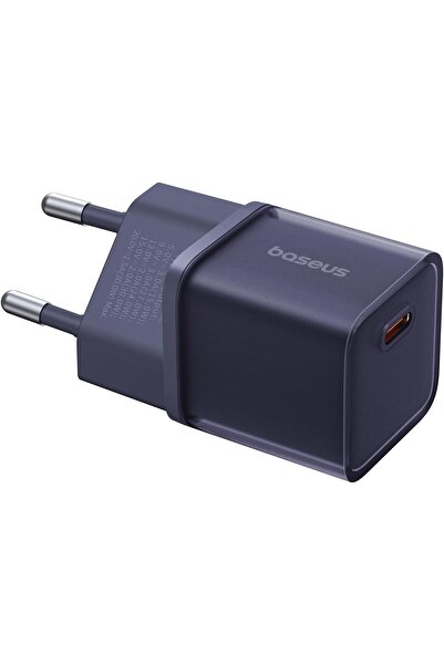 Baseus 1C 30W GaN5 Mini Hızlı Ev Şarj Adaptörü - MOR