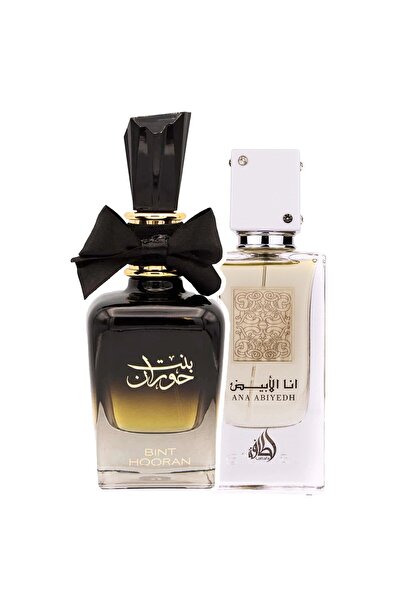 lattafa Pachet de 2 parfumuri Bint Hooran 100 ml și Ana Abiyedh White 60 ml