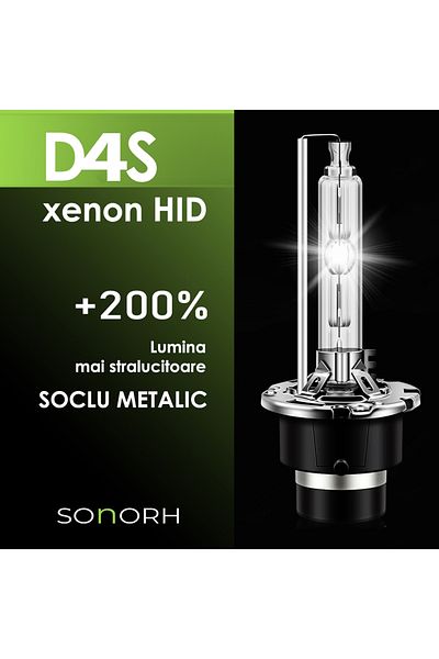 SONORH Set of 2 Xenon Bulbs D4S/D4R, Power 55W, HID, 6000K, Metal Socket, 11000 Lm, for Car Headlights
