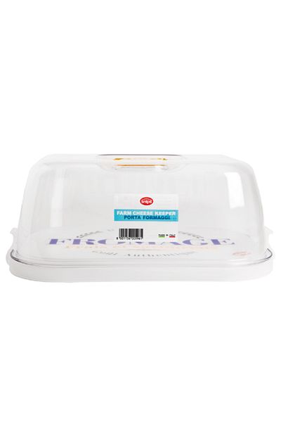 Snips Rectangular Shape BPA Free Premium Plastic Farm Cheese Keeper Clear 3 Liter