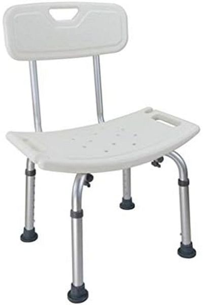 genri Kanji-Yu Bathroom Chair Made of Aluminum Alloy, Adjustable and Anti-Slip, with Comfortable Backrest