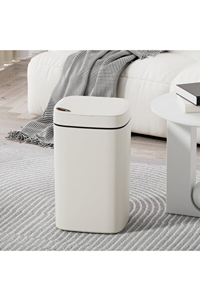 AboutThePerfect Sensörlü 12L Beyaz Çöp Kovası, temizlik kolaylığı sağlar