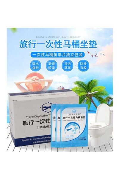 HOMECONCEPT 50-Piece Disposable Toilet Seat Cover Set Clear