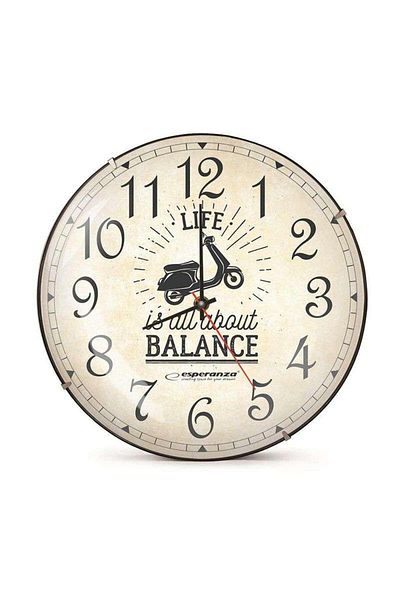 ESPERANZA Esperanza Seattle Wall Clock 300 mm (Cream)