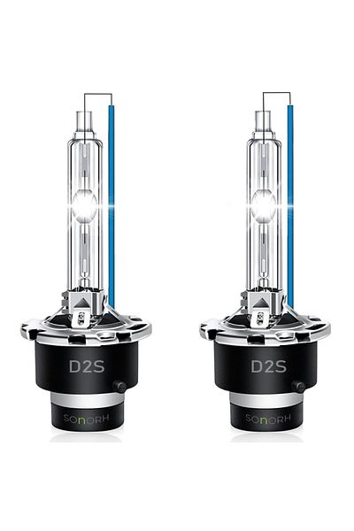 SONORH Set of 2 Xenon Bulbs D2S/D2R, Power 55W, HID, 6000K, Metal Socket, 11000 Lm, for Car Headlights