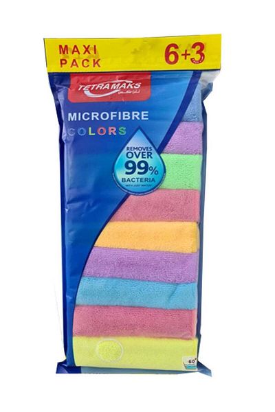 Generic Microfiber Cleaning Cloth Set of 9 Pieces