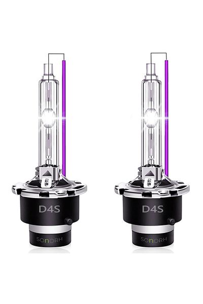 SONORH Set of 2 Xenon Bulbs D4S/D4R, Power 55W, HID, 6000K, Metal Socket, 11000 Lm, for Car Headlights