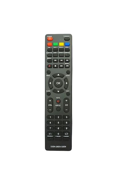 Bogadini Universal Remote Control Compatible with Nei / Akai LED TVs, Plug & Play, Black