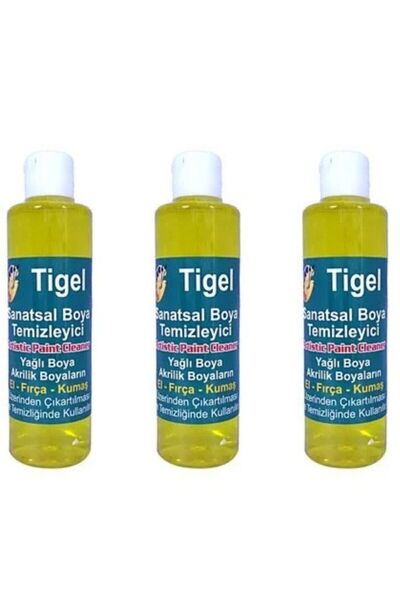 Genel Markalar Tigel Gün Sonu Sanatsal Boya, fırça ve Palet Temizleyici 220ml 3'lü Adet Set