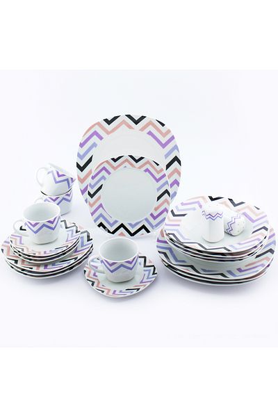 HIC Ceramic Dinner set 22 pieces for 6 persons