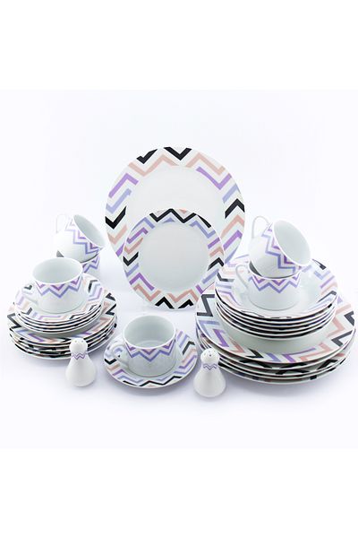 HIC Ceramic Dinner set 32 pieces for 6 persons