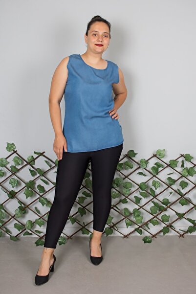 Truva XXL Zero Sleeve Denim Tunic – Comfortable and Stylish Casual Style