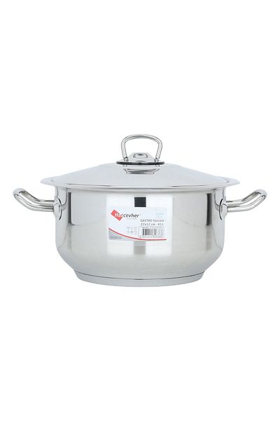Alsaif Gallery Steel Pot, 22×12 cm - Silver