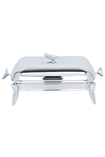 Generic Al Saif Gallery Steel Buffet Warmer + Glass, 24 x 39 cm, Large Rectan...