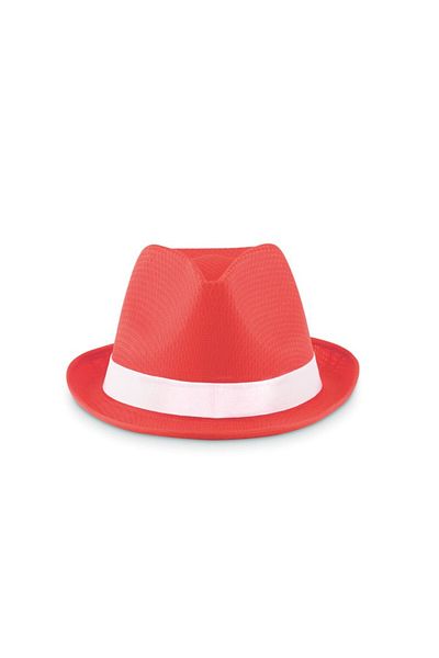 dalimag Colorful polyester hat, ribbon not included, 11 cm x 27 cm, red