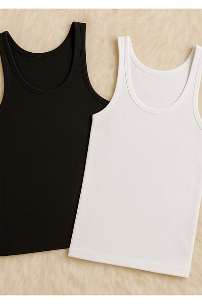 Loule Men's Clothing Modal & Cotton 2 Pieces Undershirt Ll.Il11.Ke002.001