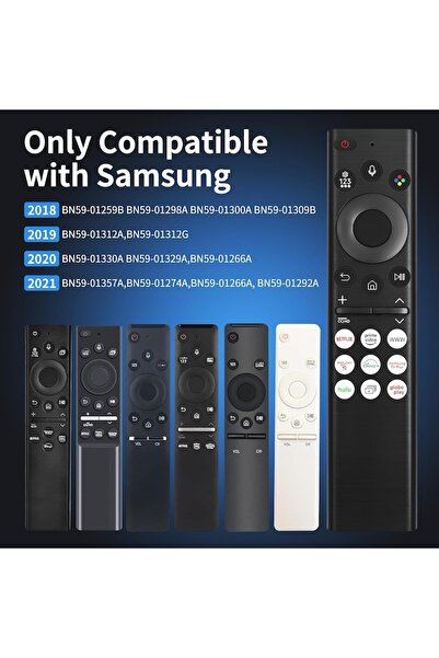 Bogadini Τηλεχειριστήριο φωνής συμβατό με τηλεοράσεις Samsung LED 2018–2024, Έξυπνο, με μικρόφωνο, Μαύρο