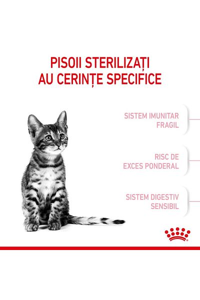 Royal Canin Hrană uscată Royal Canin Kitten Sterilised pentru pisici sterilizate, junior, 2 kg