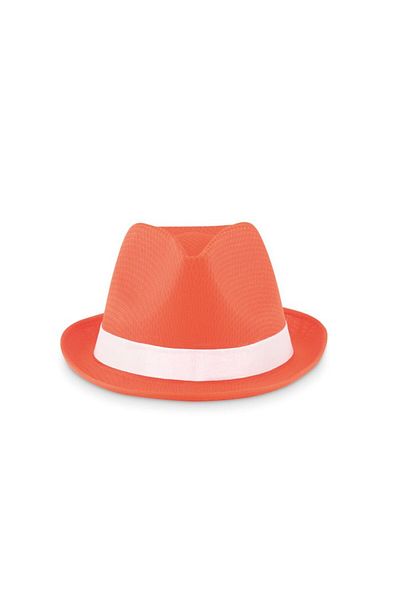 dalimag Colorful polyester hat, ribbon not included, 11 cm x 27 cm, orange