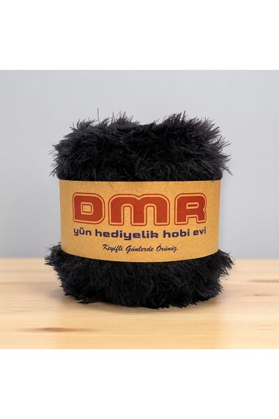 DmrTuhafiye خيط حياكة يدوي من ريش الأرنب 200 جرام - أزرق داكن