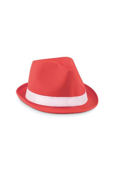 dalimag Colorful polyester hat, ribbon not included, 11 cm x 27 cm, red