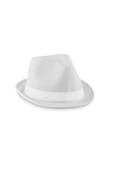 dalimag Colorful polyester hat, ribbon not included, 11 cm x 27 cm, white