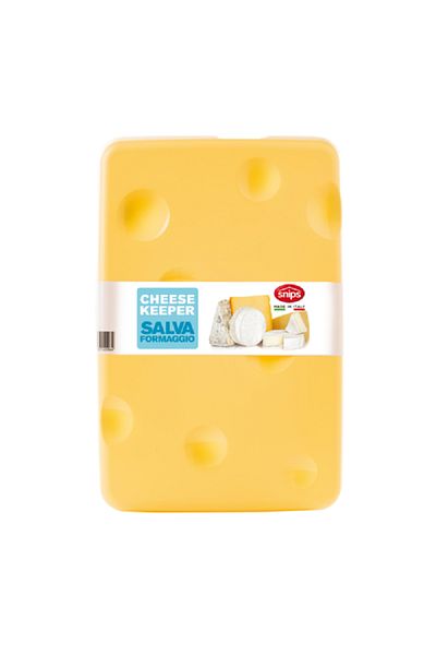 Snips BPA Free Rectangular Shape Plastic Cheese Saver Yellow and Clear 3 Liter