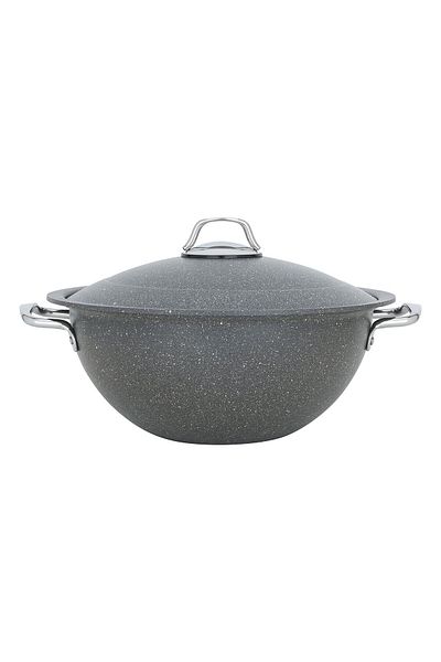 Alsaif Gallery Granite Pot Alsaif Gallery, 30 cm, Deep - Silver